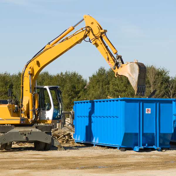 are there any restrictions on where a residential dumpster can be placed in Fairfield Beach